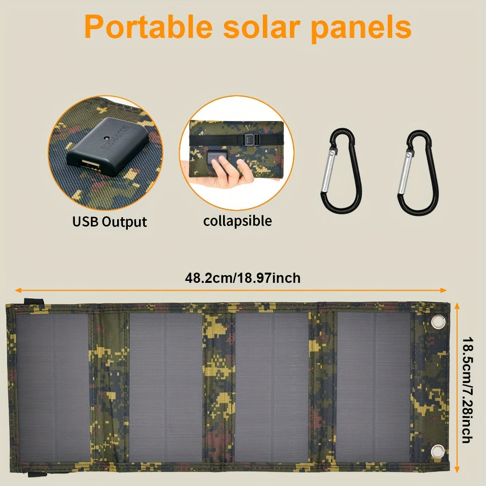 Portable Foldable Camouflage Solar Panel Charger